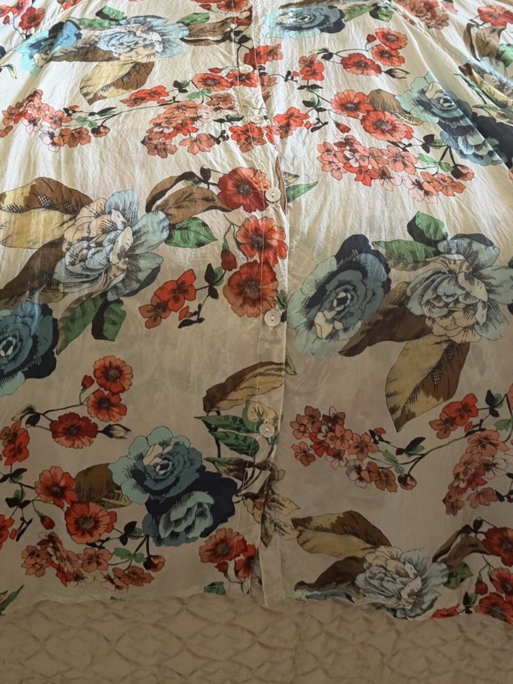 Paper Lace Silk-Ish Floral Dress - Picture 3 of 4